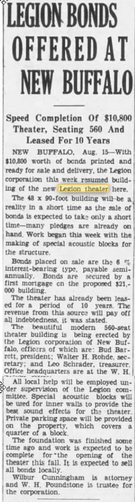 Legion Theater - Aug 15 1938 Bonds Sold (newer photo)